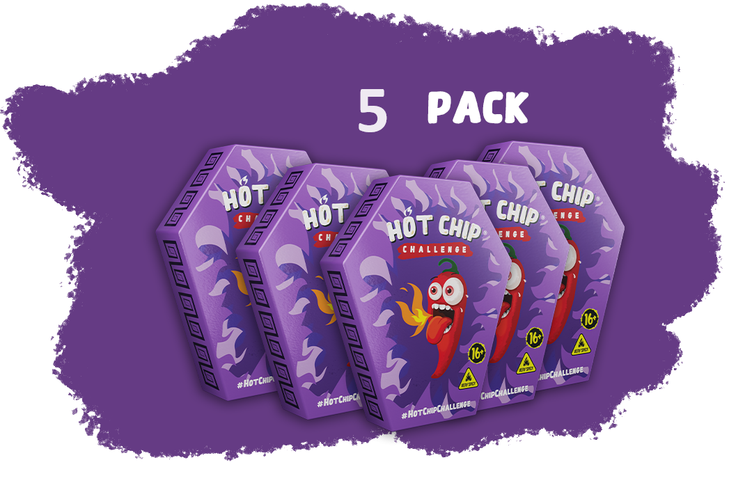 Hot Chip Challenge – Die schärfste Herausforderung der Welt mit Carolina Reaper Pepper & Trinidad Scorpion 5er-Pack