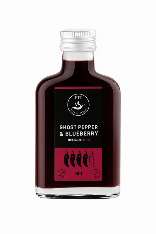 Scharfe Sauce – Blaubeer-Hotsauce mit Ghost Pepper