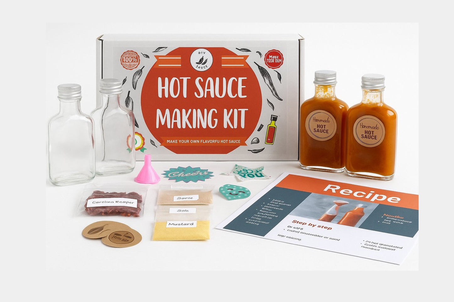 Sauce mit Pfiff – Carolina Reaper Hot Sauce DIY Set – Machen Sie Ihre eigene Hot Sauce