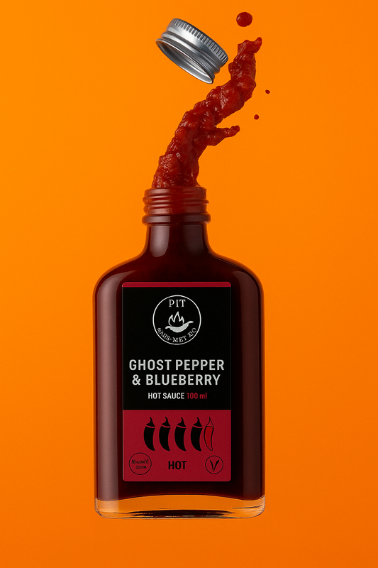 Scharfe Sauce – Blaubeer-Hotsauce mit Ghost Pepper