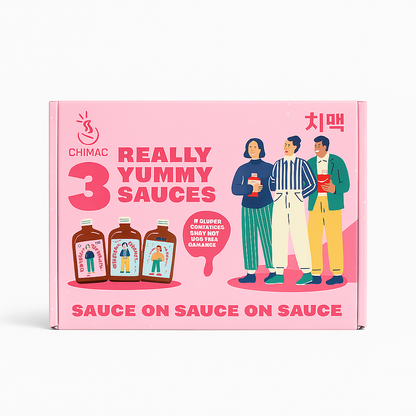 CHIMAC Korean Hot Sauce 3er-Pack - Großes Geschenkset