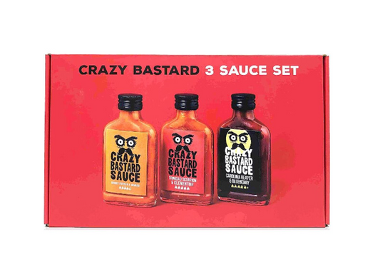 Crazy Bastard 3 Hot Sauce Set –  3 x 100 ml