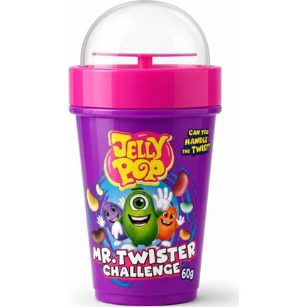 JellyPop Mr. Twister Challenge - Jelly Beans Süßigkeitenspiel - 60 g