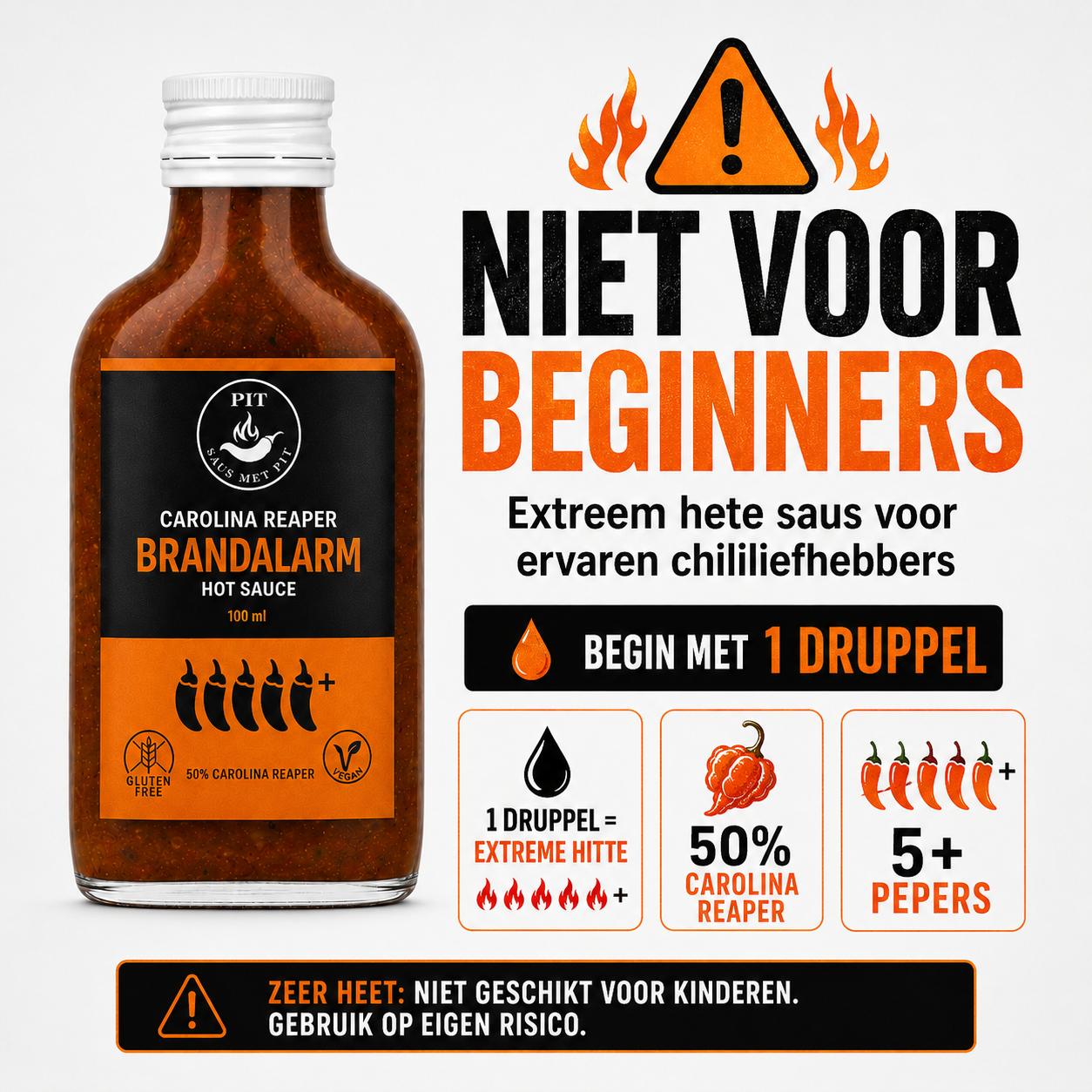 Brandalarm - Carolina Reaper Hot Sauce mit 2,2 Millionen Scoville - 100ml