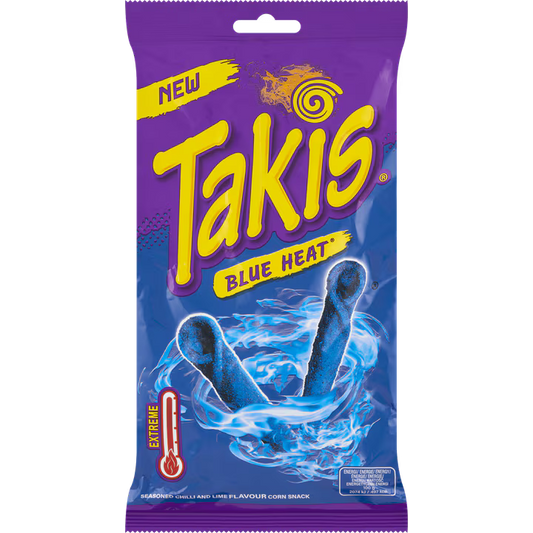 Takis Blue Heat Seasoned Chilli and Lime Chips 100 g