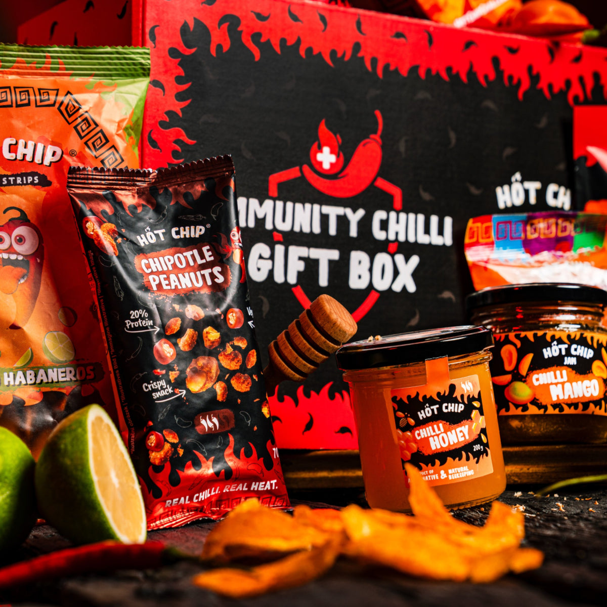 Immunity Chilli Gift Box – Pittige Cadeaubox met Spicy Snacks | Chilli Cadeau voor Mannen & Vrouwen | Unieke Smaken