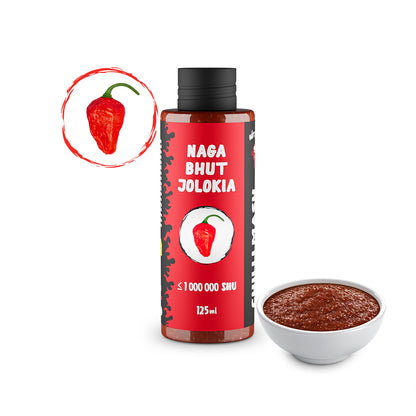 HOT-CHIP Naga Bhut Jolokia Chilli Mash 125 ml – 1.000.000 SHU