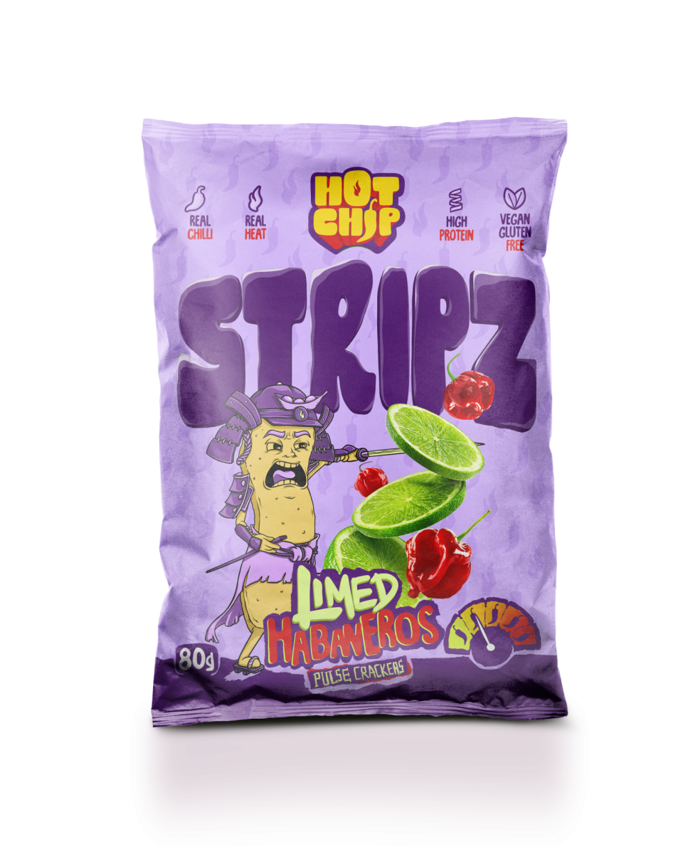 STRIPZ Wasabi Amazon 80 g – Pittige Vegan Eiwitsnack met Wasabi en Amazon Yellow Chili