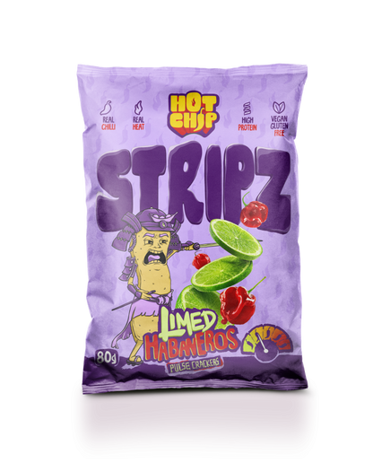 STRIPZ Wasabi Amazon 80 g – Würziger veganer Proteinsnack mit Wasabi und Amazon Yellow Chili