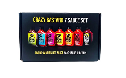 Crazy Bastard Hot Sauce Set – Komplette Hot Sauce Kollektion 7 x 100 ml