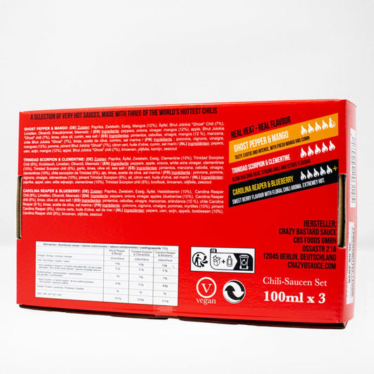 Crazy Bastard 3 Hot Sauce Set –  3 x 100 ml