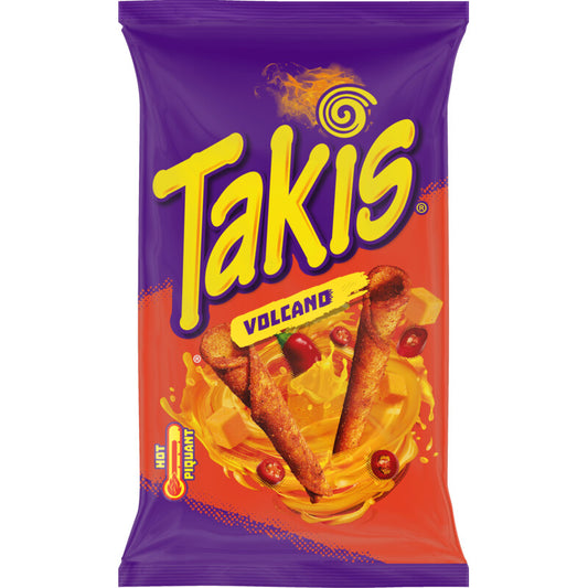 Takis Volcano – Pittige Opgerolde Mais Tortillachips met Kaassmaak